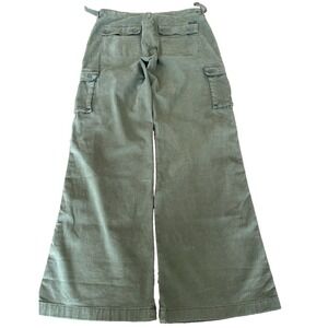 Sanctuary Reissue wide leg cargo pants mossy green button zip closure womens' M